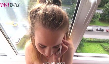 Разговоры с мужем по телефону во время измены - русское порно!